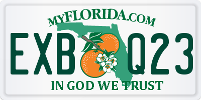 FL license plate EXBQ23