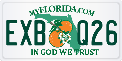 FL license plate EXBQ26