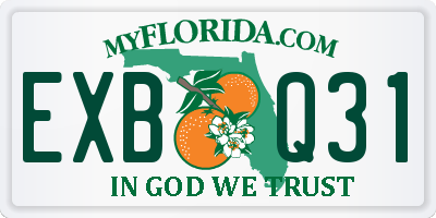 FL license plate EXBQ31