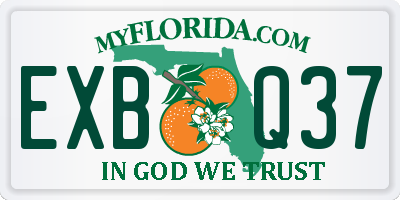 FL license plate EXBQ37