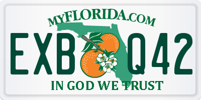 FL license plate EXBQ42