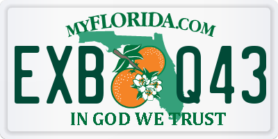 FL license plate EXBQ43