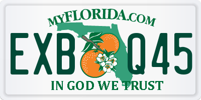 FL license plate EXBQ45