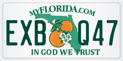 FL license plate EXBQ47