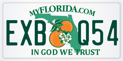FL license plate EXBQ54