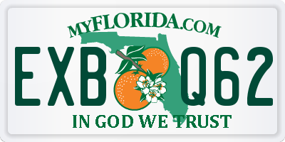 FL license plate EXBQ62