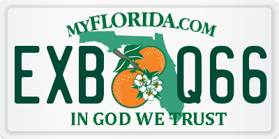 FL license plate EXBQ66