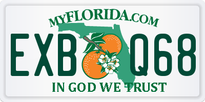 FL license plate EXBQ68
