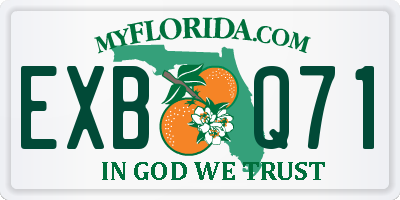 FL license plate EXBQ71