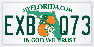 FL license plate EXBQ73