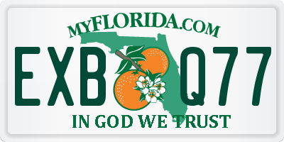 FL license plate EXBQ77