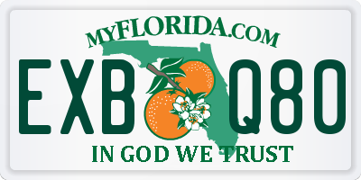 FL license plate EXBQ80