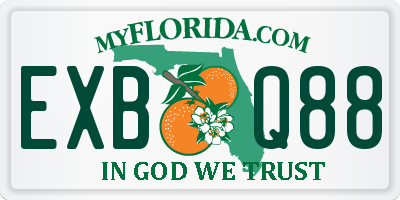 FL license plate EXBQ88
