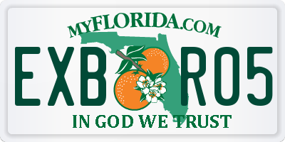 FL license plate EXBR05