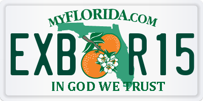 FL license plate EXBR15