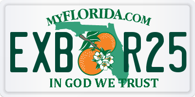 FL license plate EXBR25
