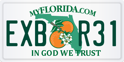 FL license plate EXBR31
