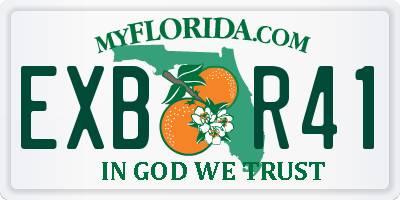 FL license plate EXBR41