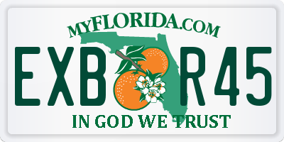 FL license plate EXBR45