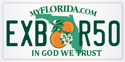 FL license plate EXBR50