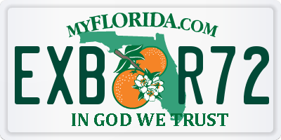 FL license plate EXBR72