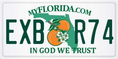 FL license plate EXBR74