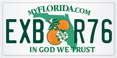 FL license plate EXBR76