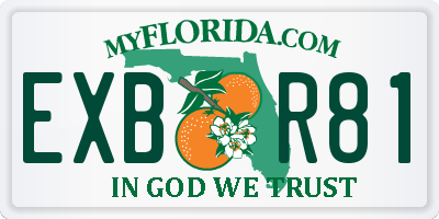 FL license plate EXBR81