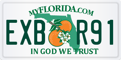 FL license plate EXBR91