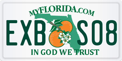 FL license plate EXBS08