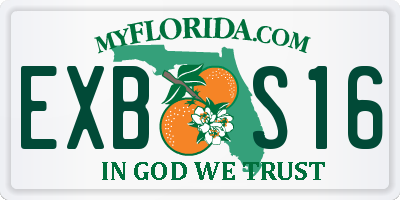 FL license plate EXBS16