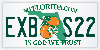 FL license plate EXBS22