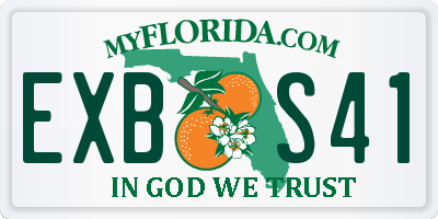 FL license plate EXBS41