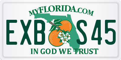 FL license plate EXBS45