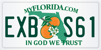 FL license plate EXBS61