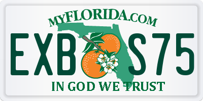 FL license plate EXBS75