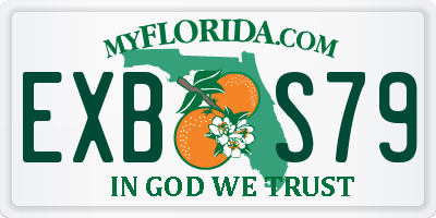 FL license plate EXBS79