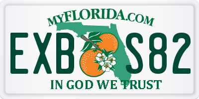 FL license plate EXBS82