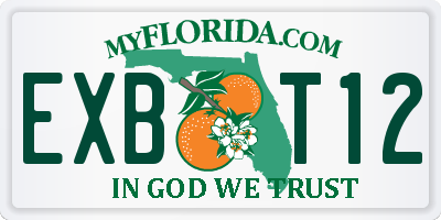 FL license plate EXBT12