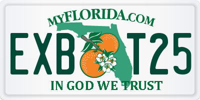 FL license plate EXBT25
