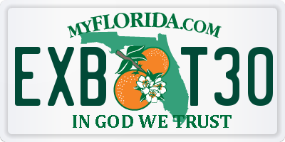FL license plate EXBT30