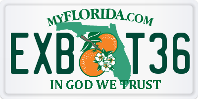 FL license plate EXBT36