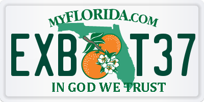 FL license plate EXBT37
