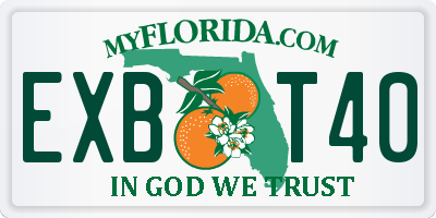 FL license plate EXBT40