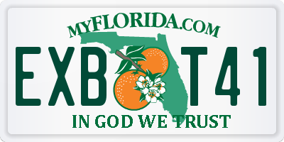 FL license plate EXBT41