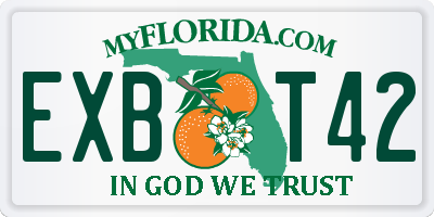 FL license plate EXBT42
