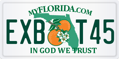 FL license plate EXBT45