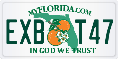FL license plate EXBT47