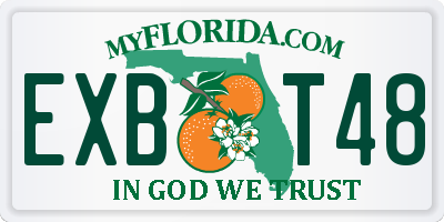 FL license plate EXBT48