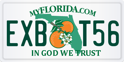 FL license plate EXBT56